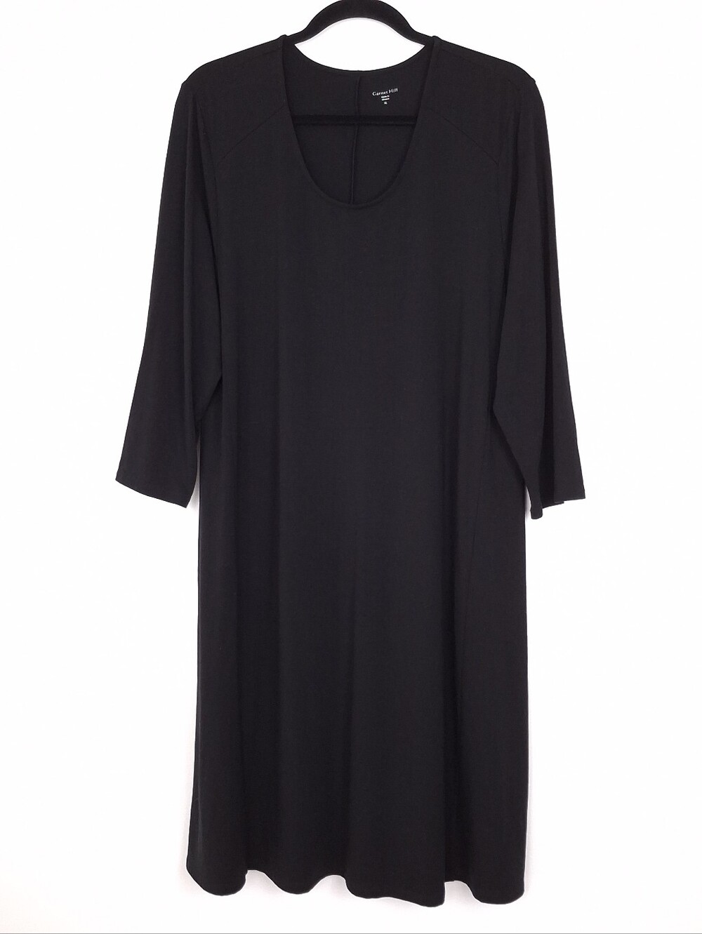 Garnet Hill Seamed Knit Trapeze Dress Tencel lyocell soft stretch jersey fall
